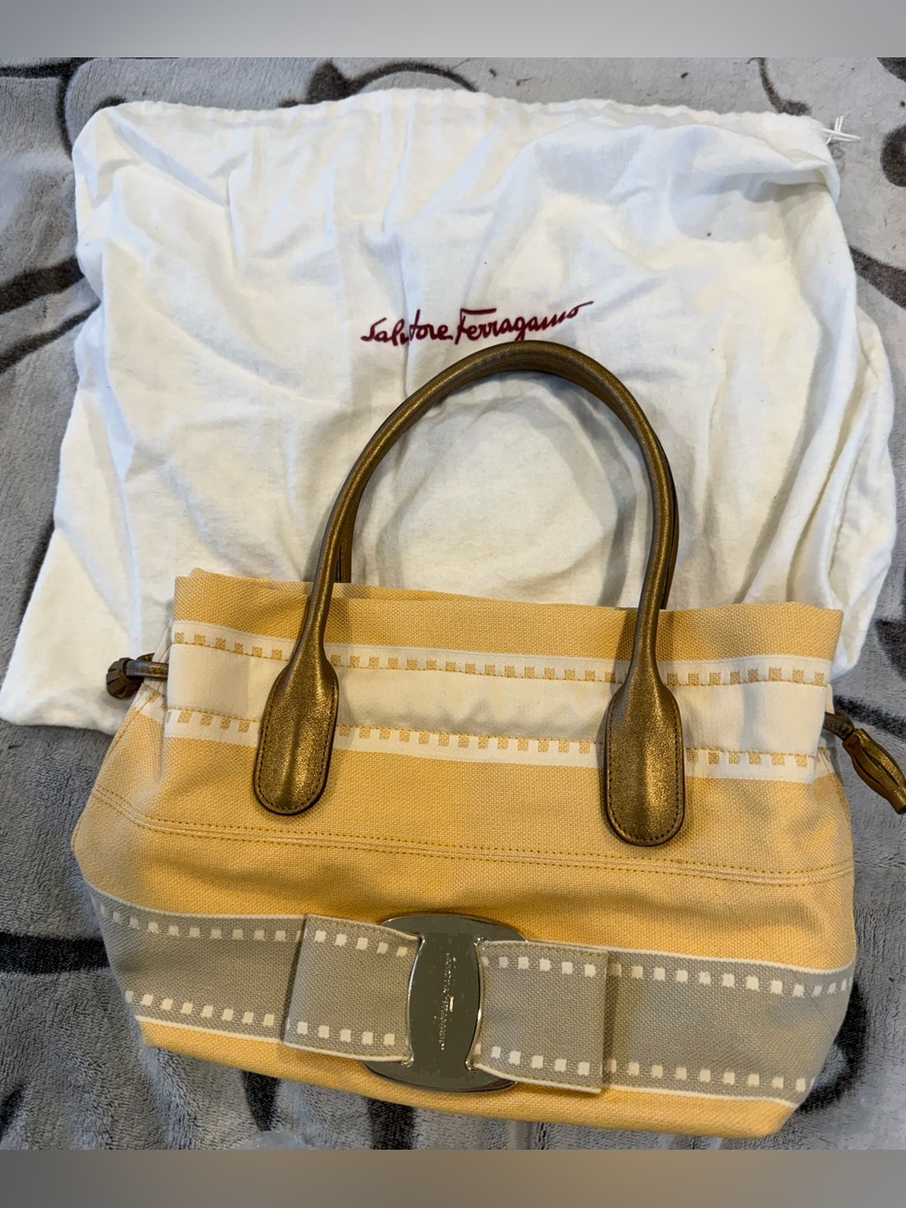 Authentic Salvatore Ferragamo Top Handle Handbag- Excellent PreLoved Condition!